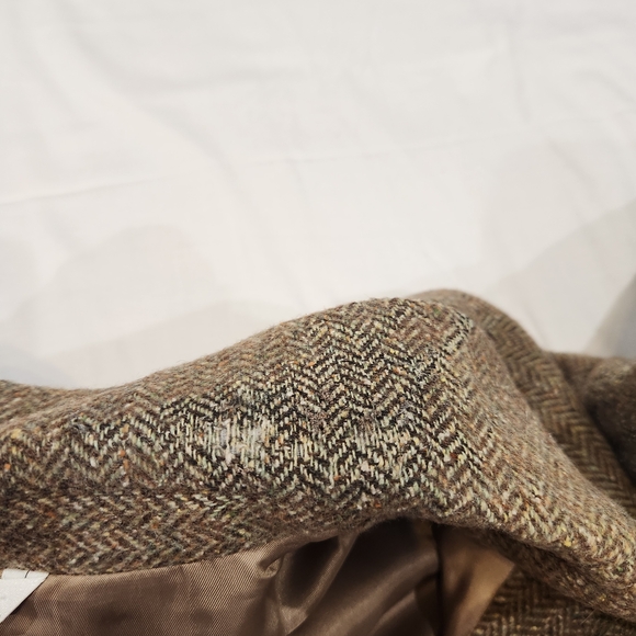 Talbots Tan Wool Blend 3 Button Tweed Blazer Size 12P - Picture 12 of 13